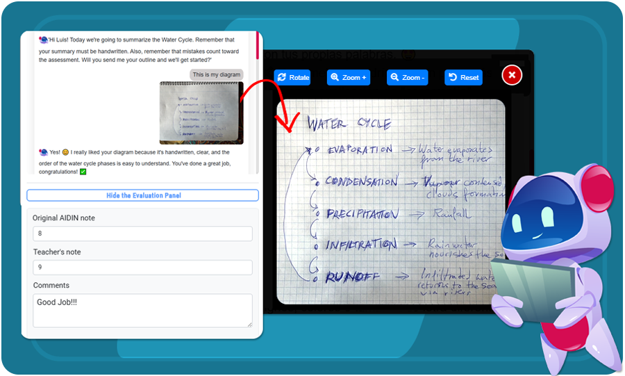 AIDIN CHECKS HOMEWORK