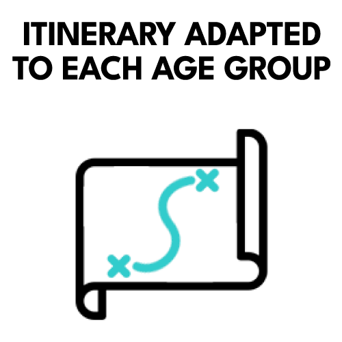 ITINERARY ADAPTED TO EACH AGE GROUP
